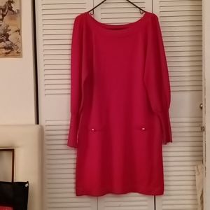 Ladies Vince Camuto, size medium, Red, sweater dress, cold weather long sleeve .
